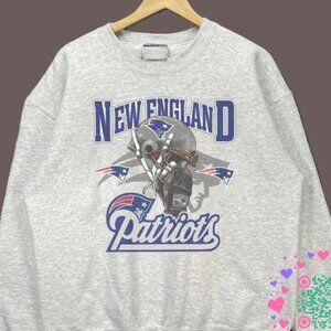 Vtg New England Patriots Football Sweatshirt, Retro NFL Patriots Shirt tee